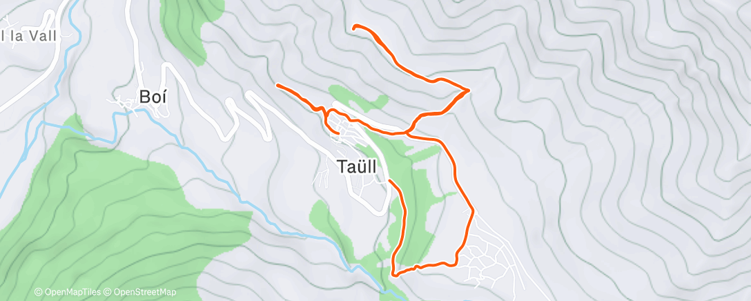Map of the activity, Al Faro de Taüll i baixar per el Pla