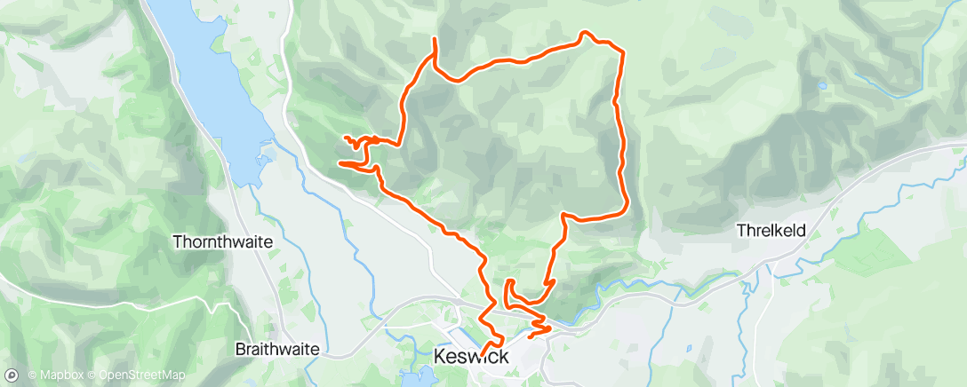 Map of the activity, 2x20 uphill