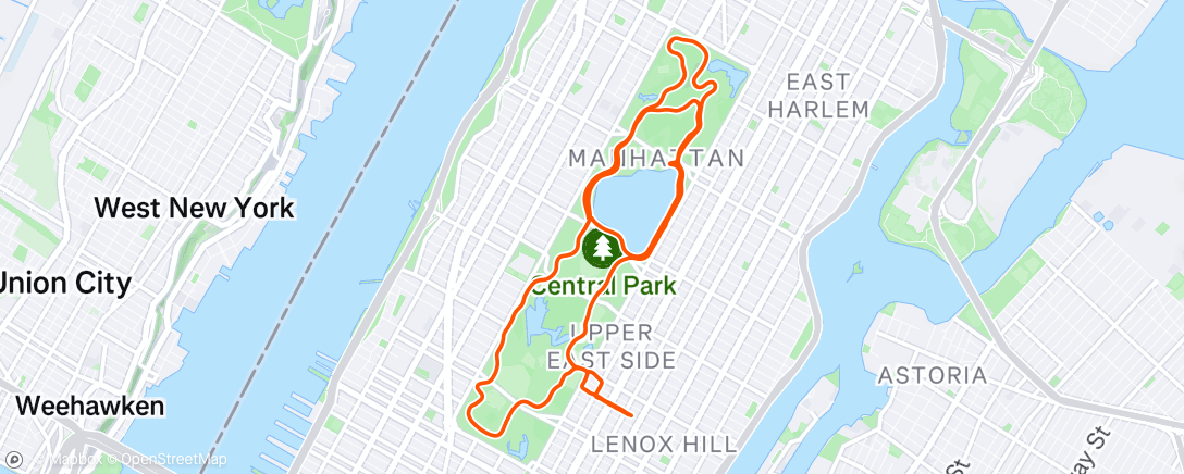 Map of the activity, Morning Run