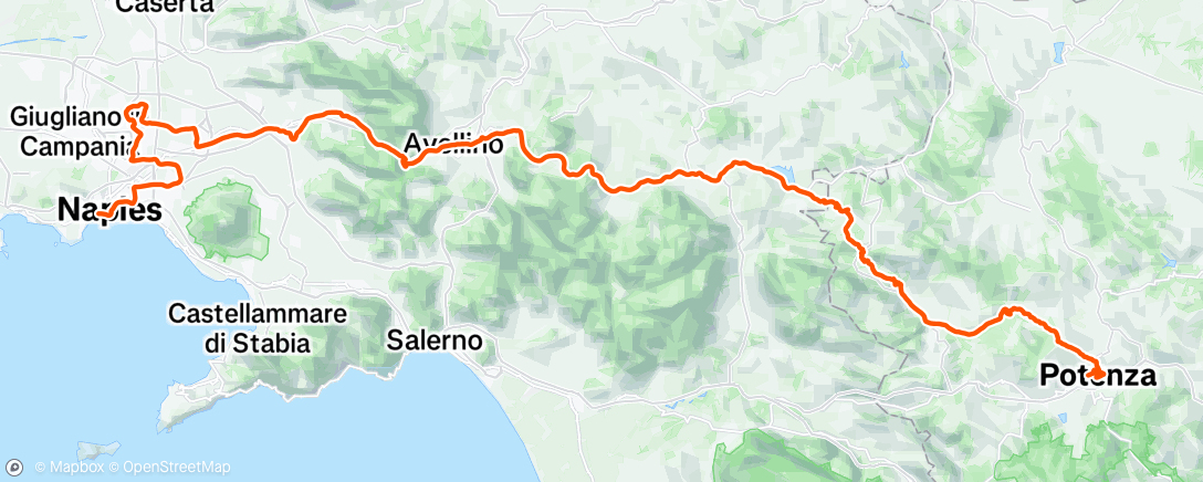 Map of the activity, Ciclismo