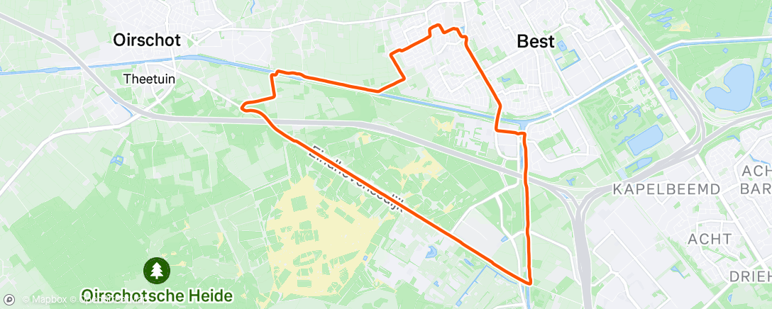 Mapa de la actividad (Lekker het jaar uitgelopen met tempotraining)