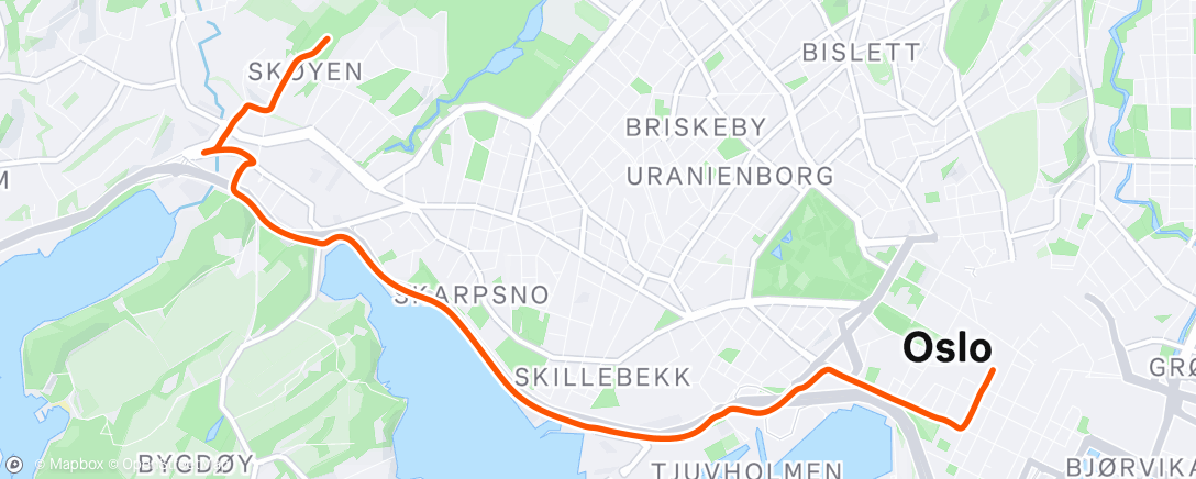 Map of the activity, Afternoon Ride