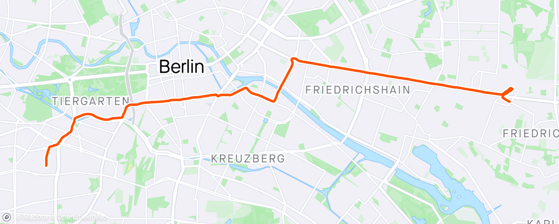 Map of the activity, Fahrt am Morgen ☀️