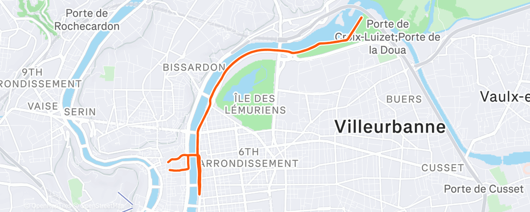 Map of the activity, Morning Run