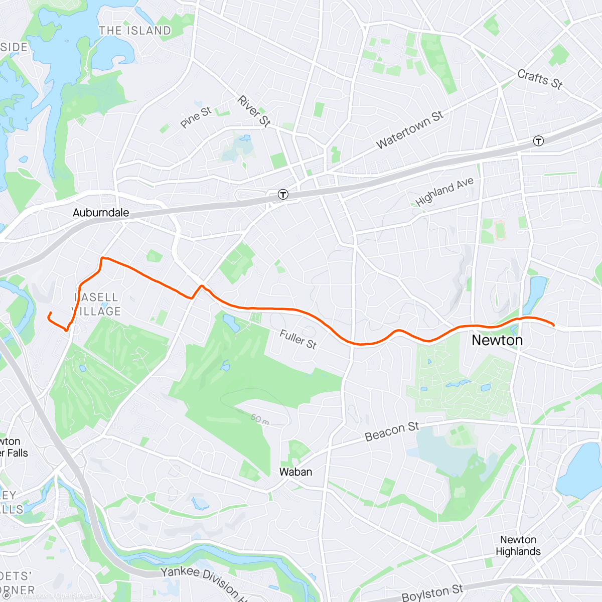 Map of the activity, Marathon Monday Part II 💙🦄💛