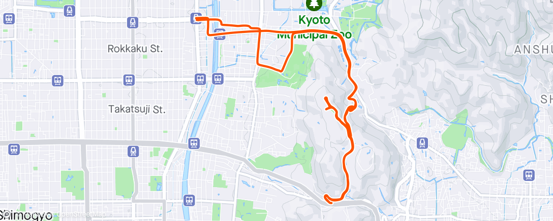 Map of the activity, 将軍塚　三→五