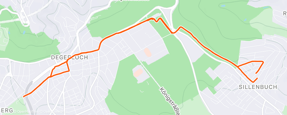 Map of the activity, Morning Run