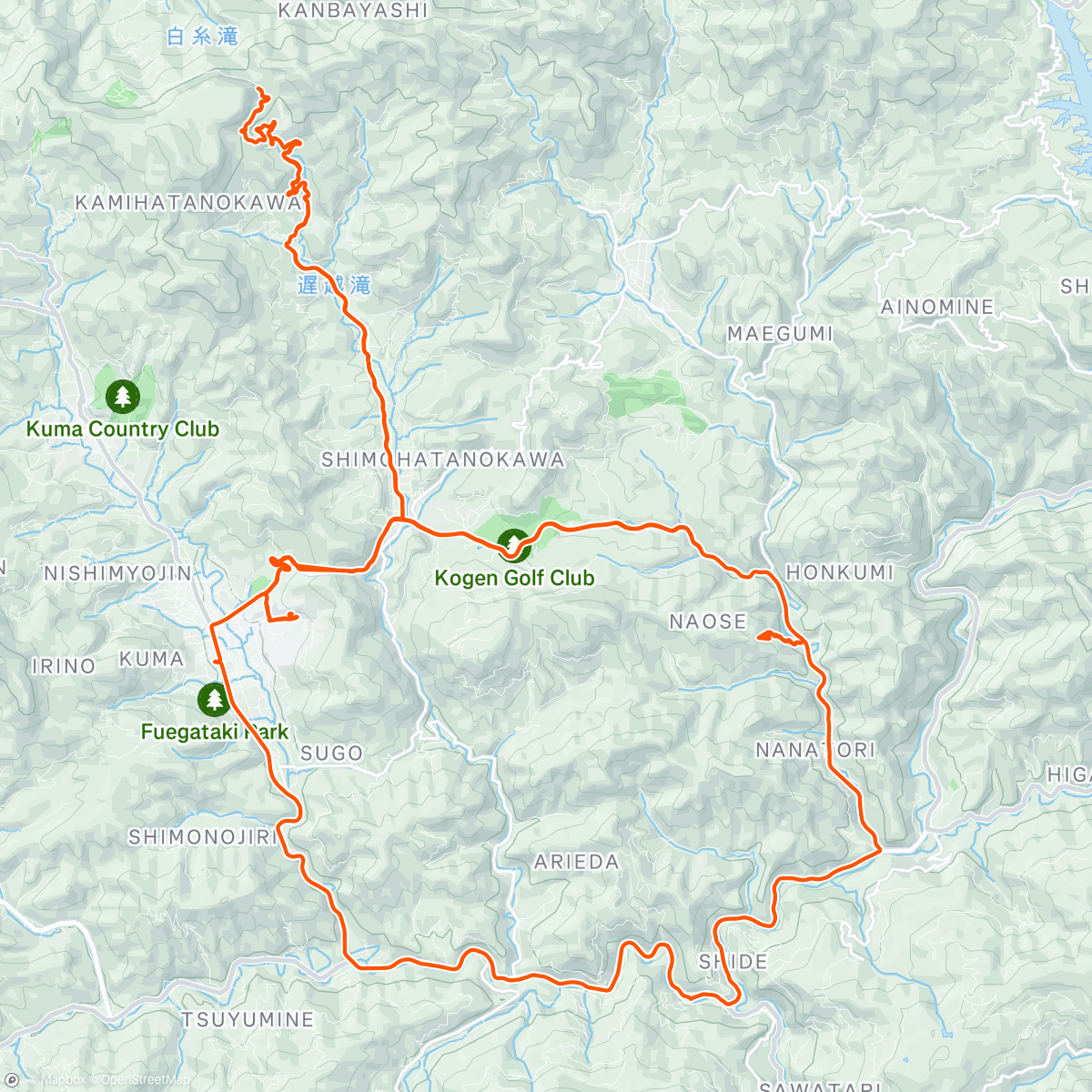 Map of the activity, 雨の止み間に（お遍路#44-45）/ Shikoku Pilgrimage No. 44 and 45