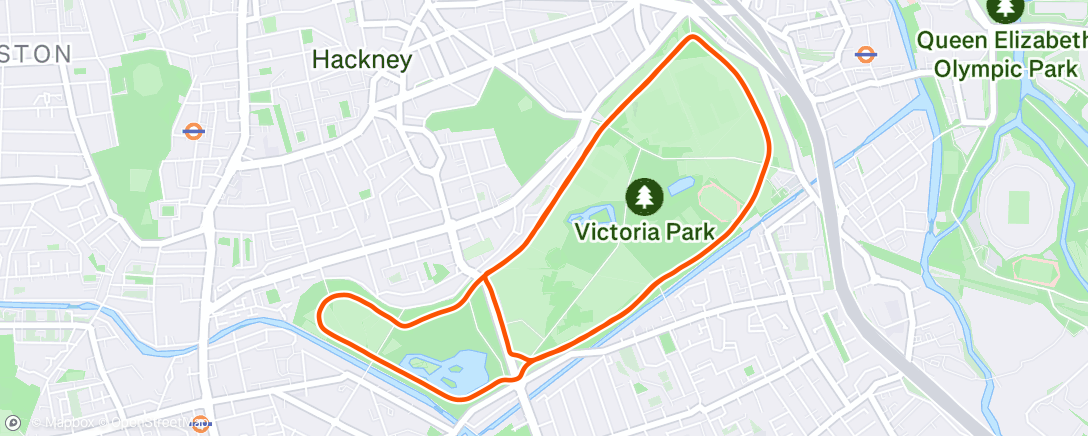 Map of the activity, Evening Run