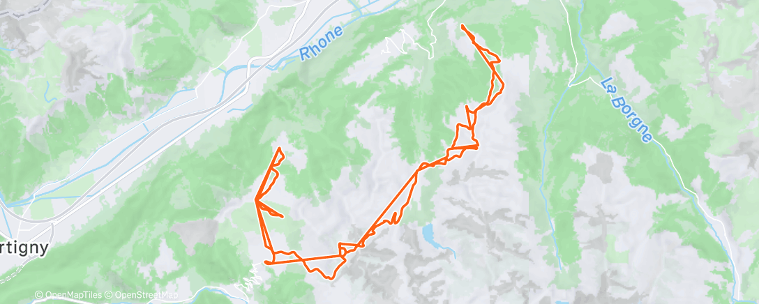 Map of the activity, La Tzoumaz - Tag 3. One of those crazy days.