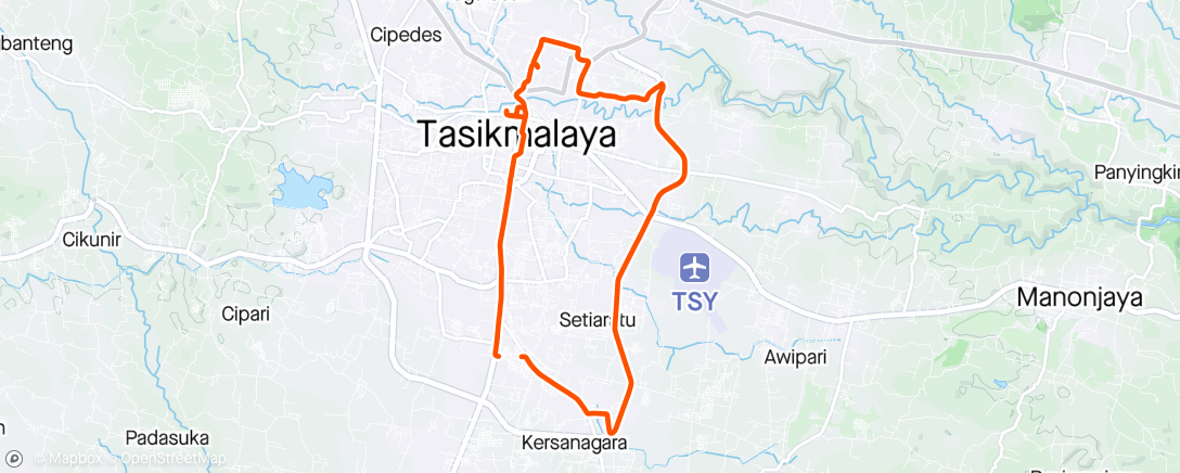 Map of the activity, Gowes Nyawalan