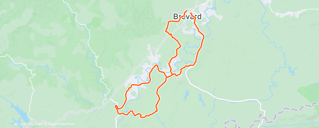 Map of the activity, Cycling