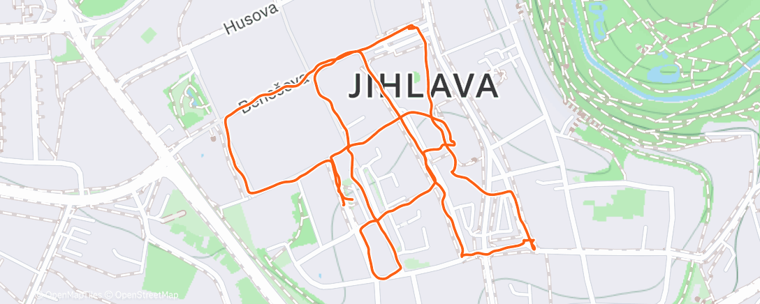 Map of the activity, Afternoon Walk