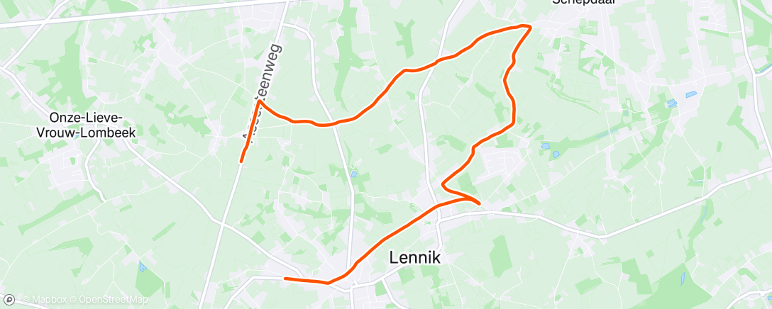 Map of the activity, Rainy Run