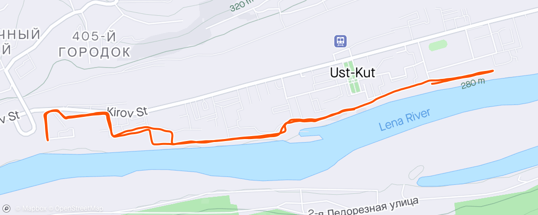 Map of the activity, Утренняя пробежка