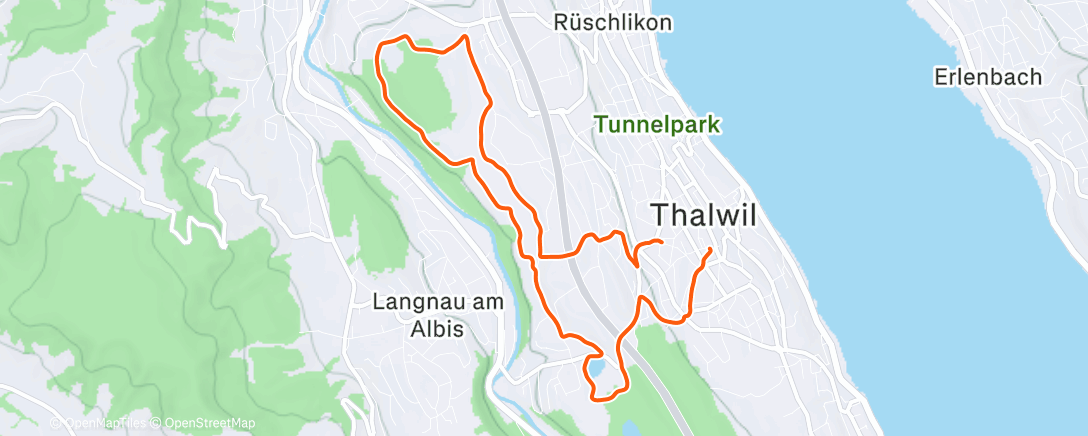 Map of the activity, Lauf am Nachmittag