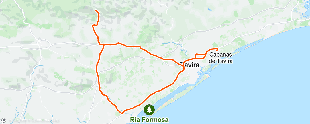 Map of the activity, Volta de bicicleta matinal