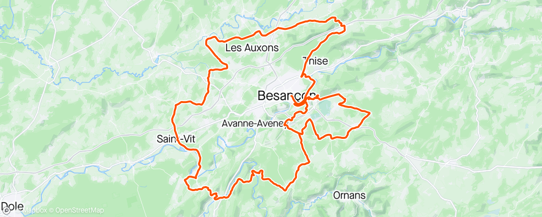 Map of the activity, Classic Grand Besançon Doubs