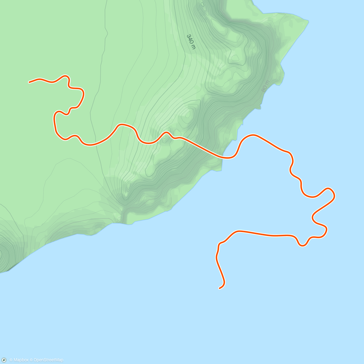 Map of the activity, Zwift - Warmup