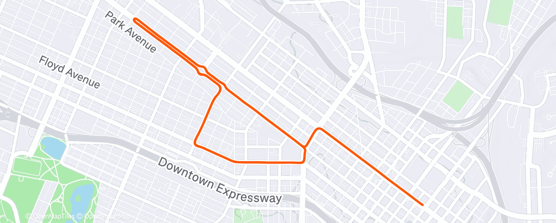 Map of the activity, Zwift - Libby Hill After Party in Richmond