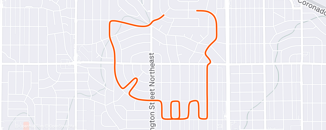 Map of the activity, Morning Run