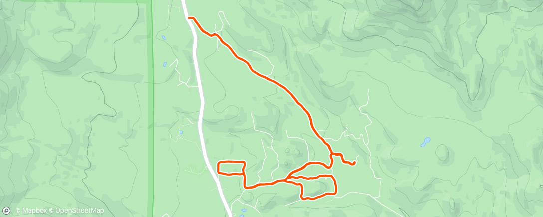 Map of the activity, Afternoon Trail Run