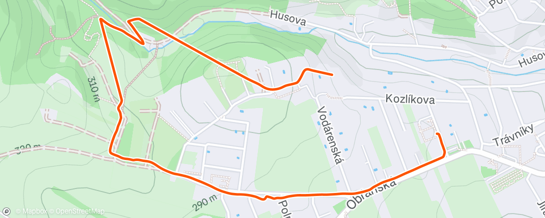 Map of the activity, Lunch Run