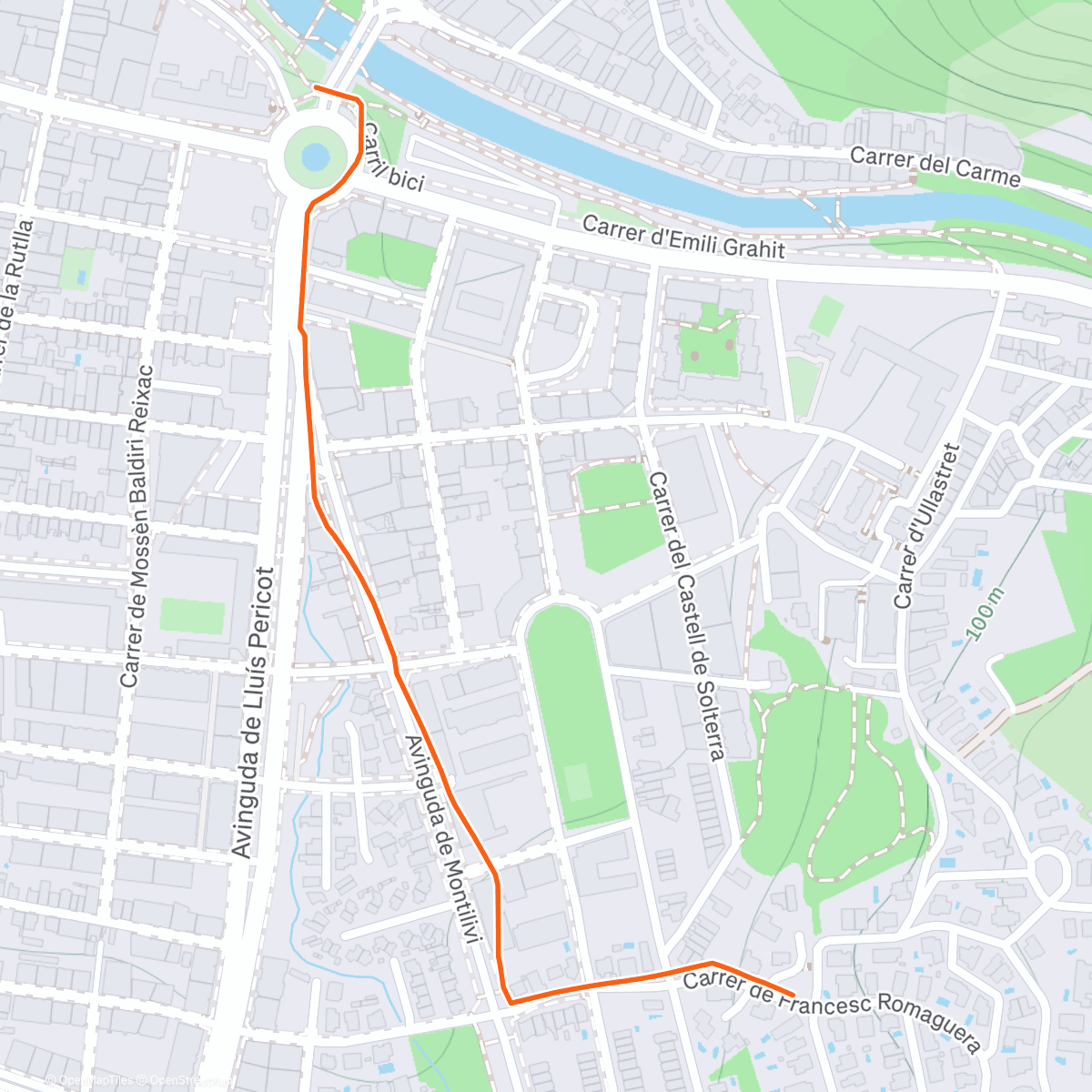 Map of the activity, Todays episode of “Bad in almost anything but not everything, RUNNING”