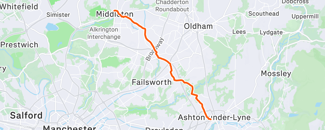 Карта физической активности (Lunch Ride)