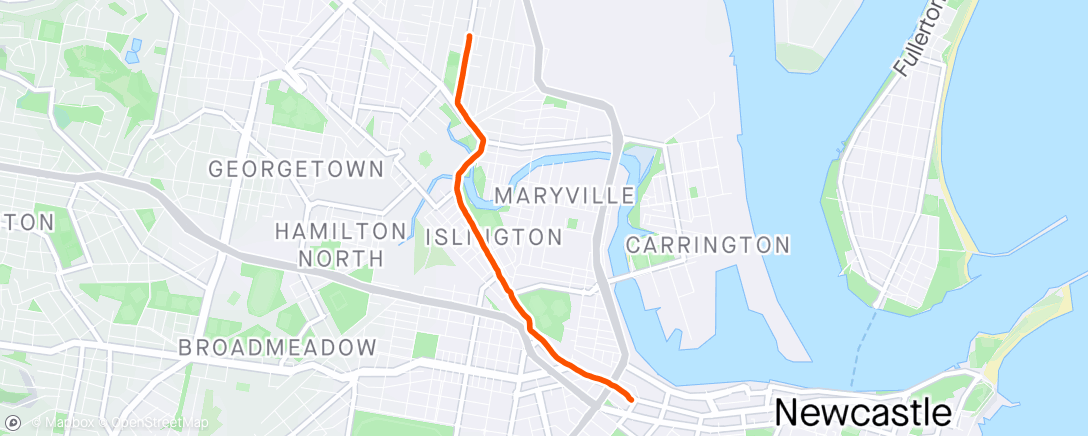 Map of the activity, Run to town