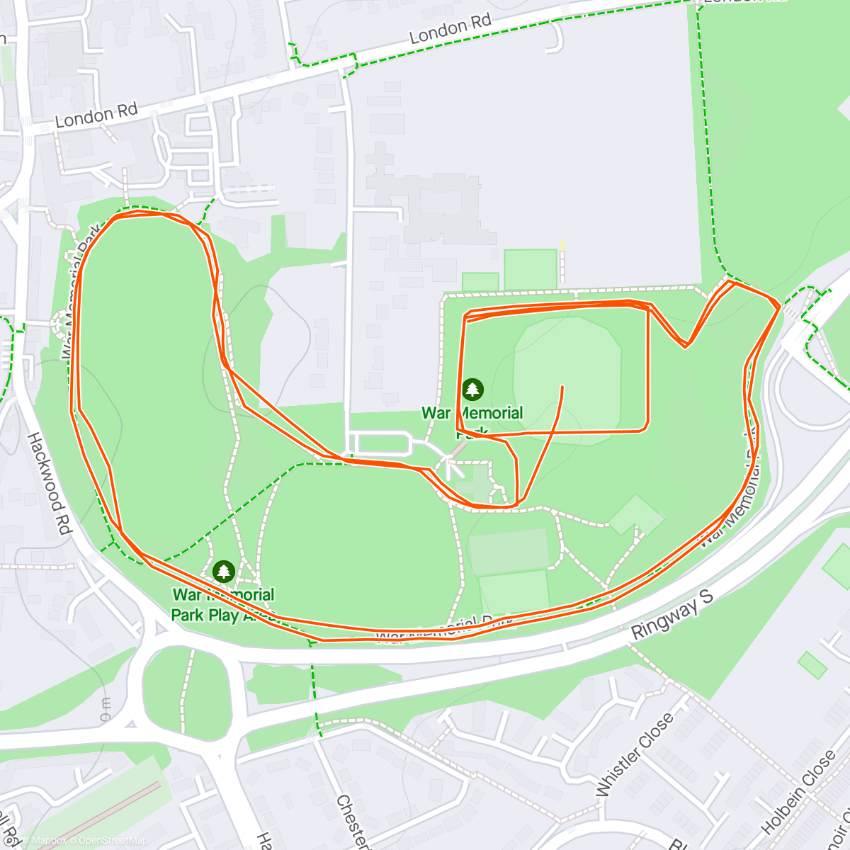 Map of the activity, Basingstoke parkrun 748 - 181st place with Jess, James and William