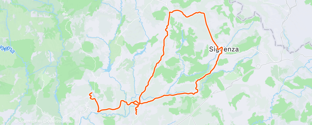 Map of the activity, Ciclismo