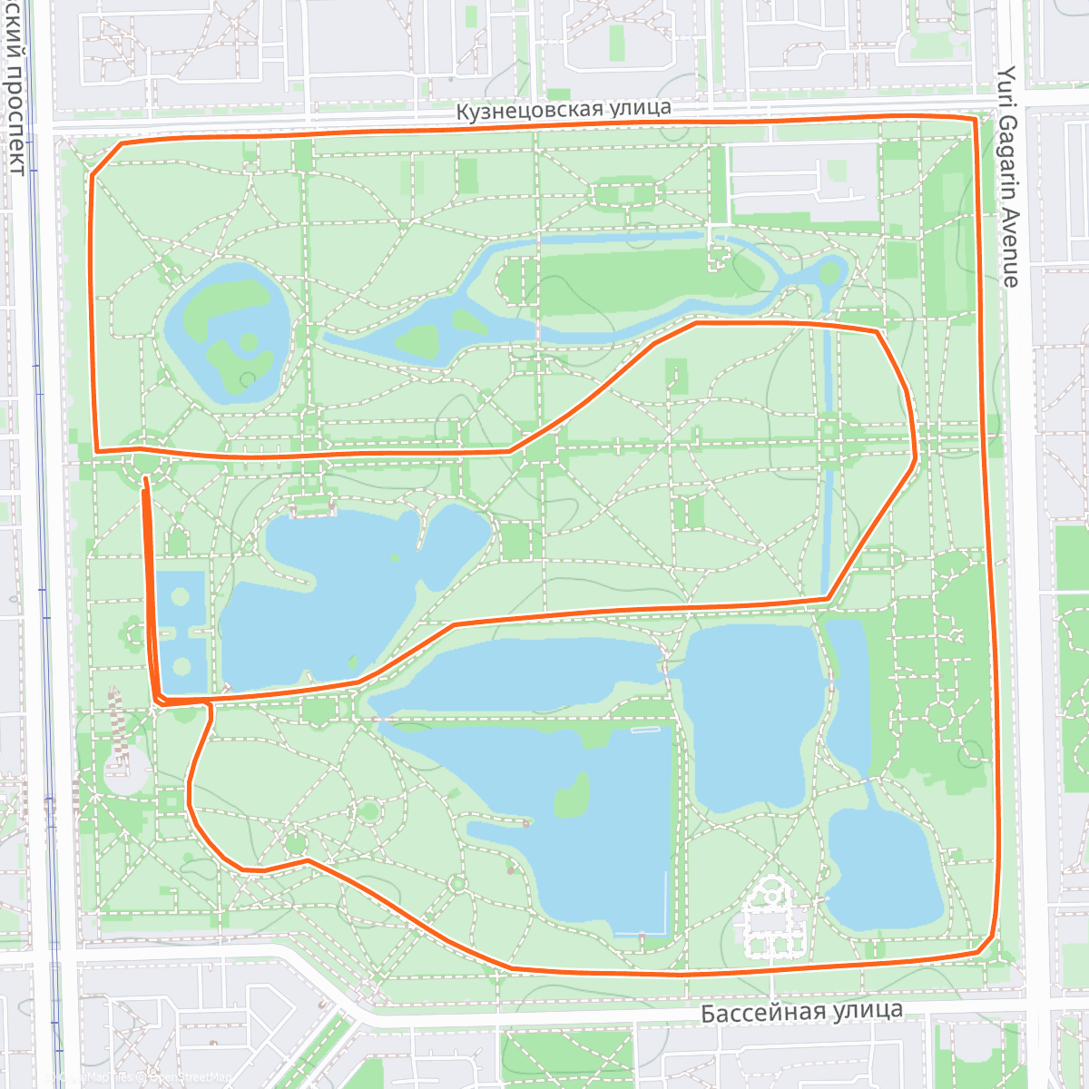 Map of the activity, Утренний забег