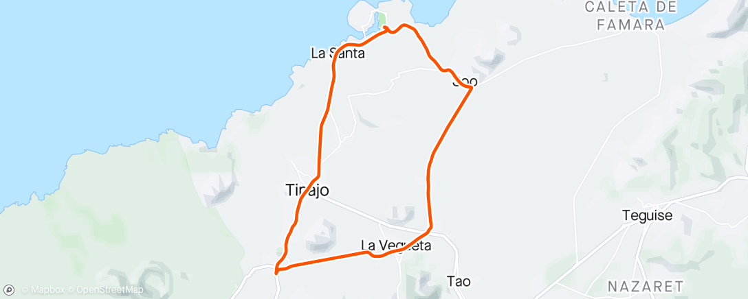 Mapa de la actividad, Inadvertent Club La Santa Time Trial challenge