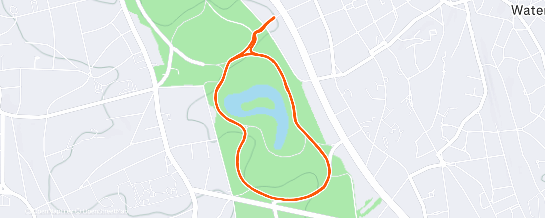 Map of the activity, Evening Run