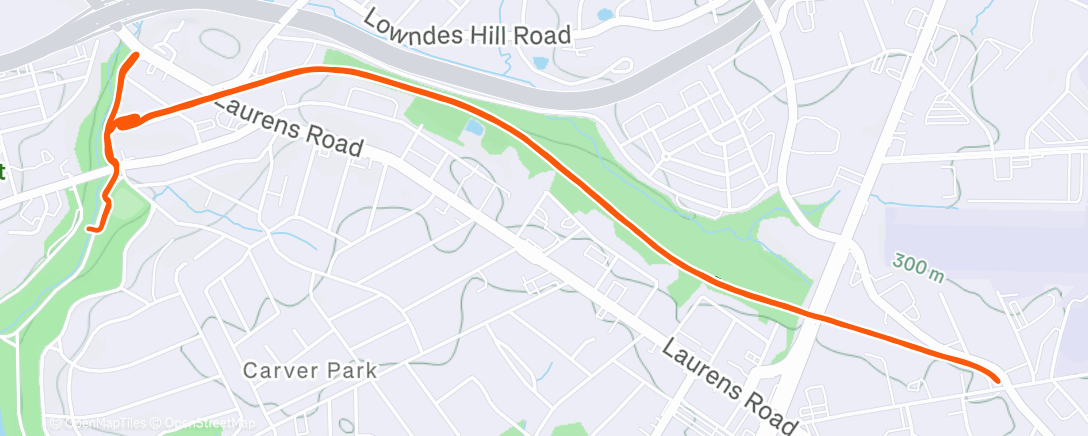 Map of the activity, Some pre-Run In miles then NYE miles with the group.