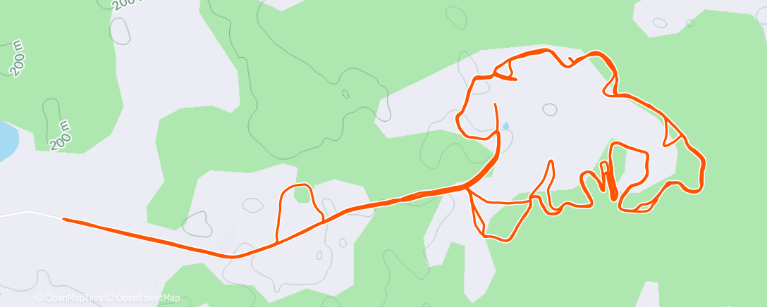 Map of the activity, Afternoon Run