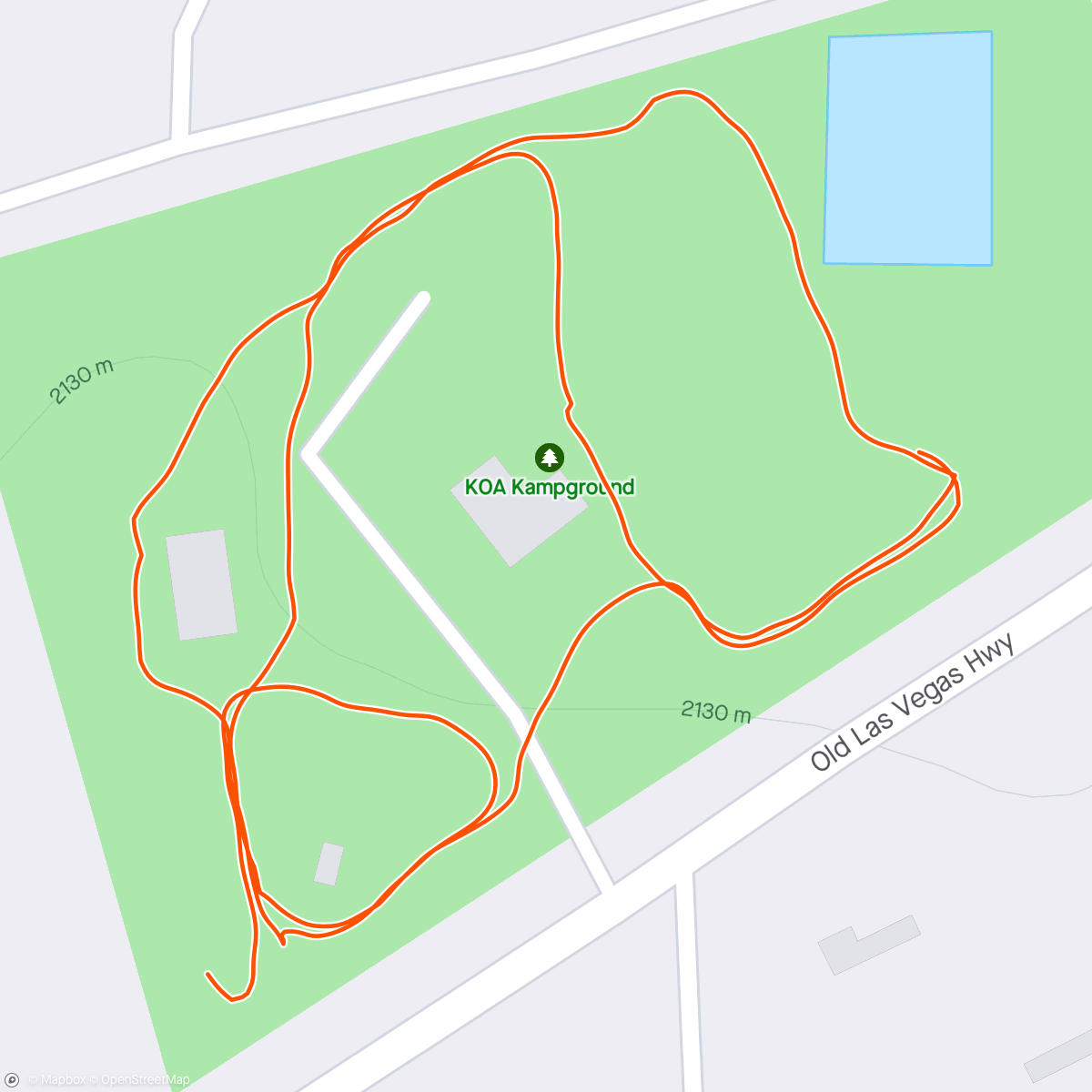 Map of the activity, Morning mile