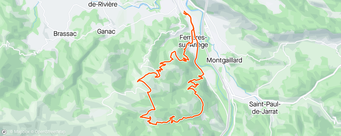 Mapa da atividade, Le Prat par les Usclades descente par la perche 🥶