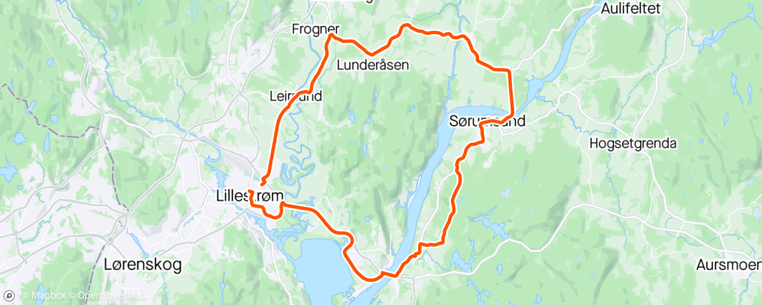 Map of the activity, Sørumsand runde