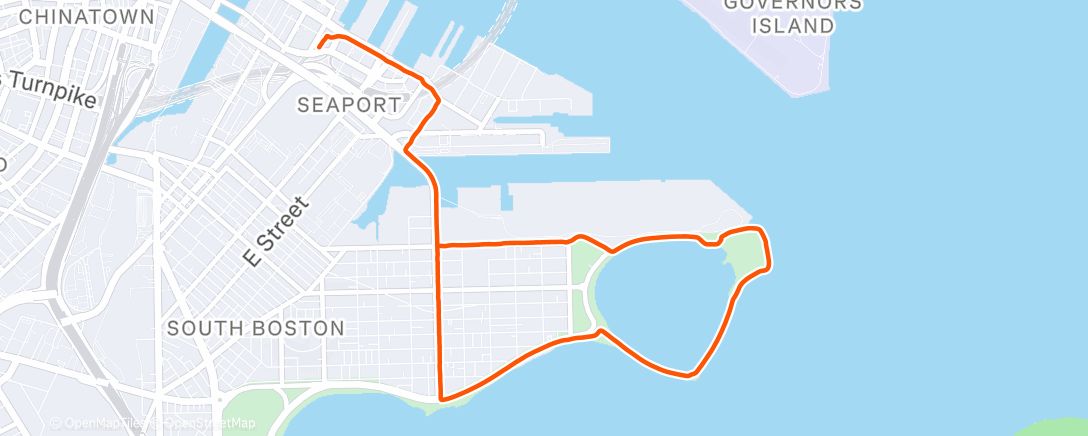 Map of the activity, Sunday morning run