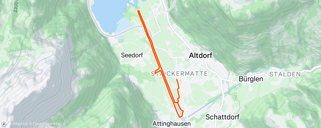 Map of the activity, Jog with Dog