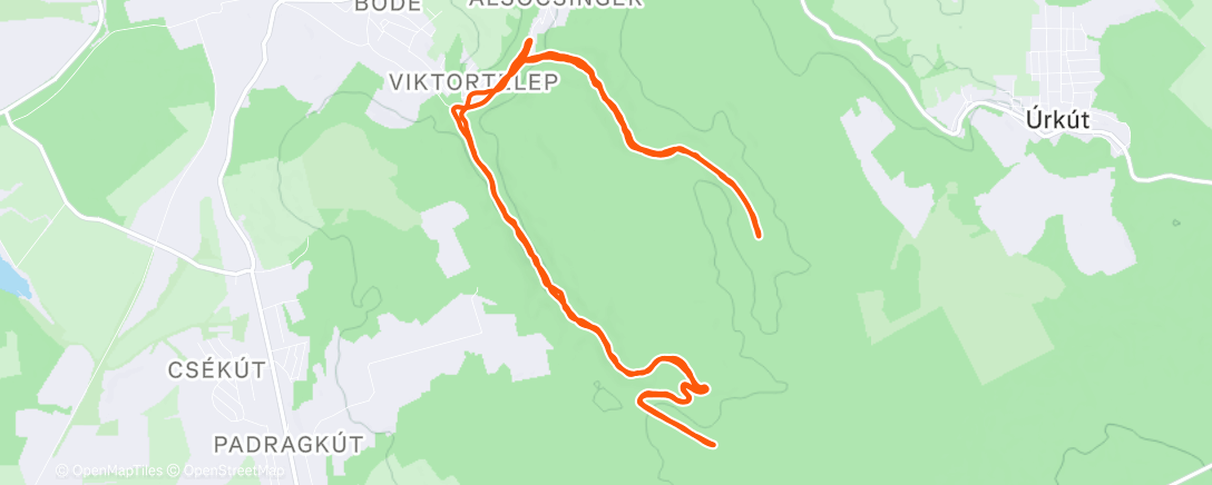 Map of the activity, Afternoon Mountain Bike Ride
