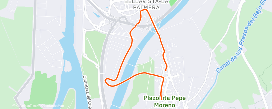 Map of the activity, Carrera de mañana