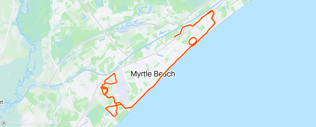 Mapa da atividade, Myrtle Beach 2024 ride # 4
