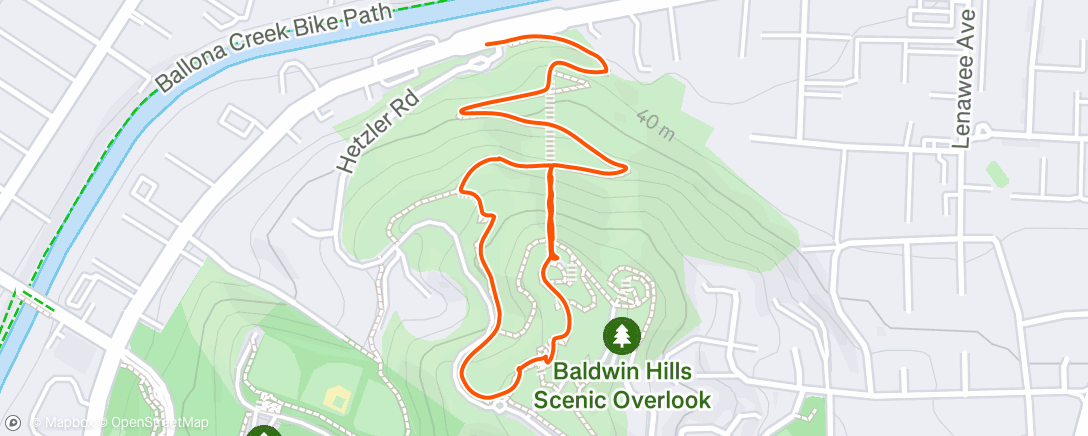 Map of the activity, Morning Hike