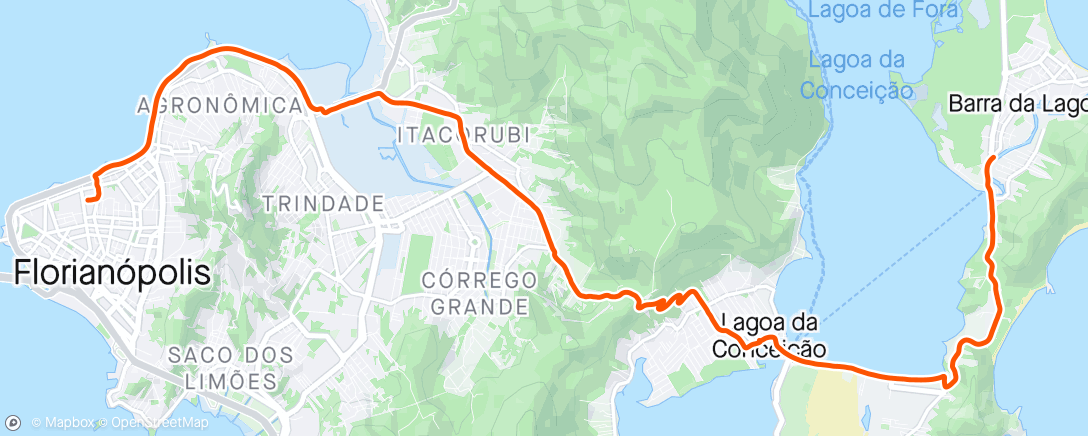 Mappa dell'attività Pedalada de mountain bike ao entardecer
