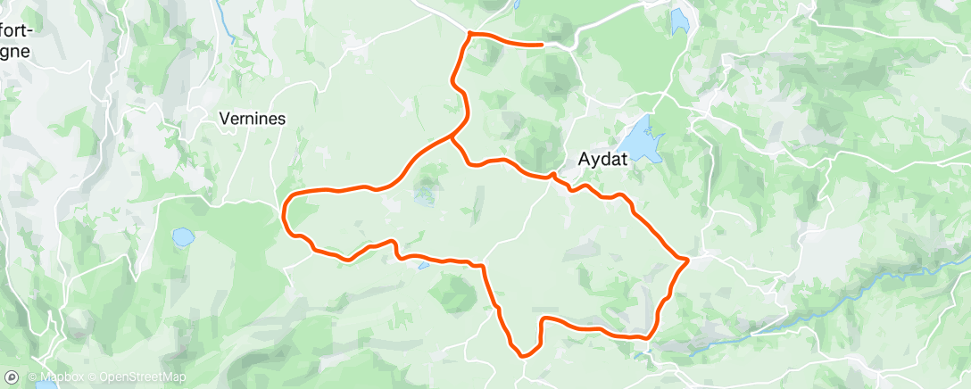 Map of the activity, Sortie vélo le midi