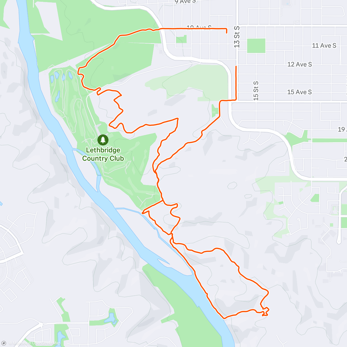 Map of the activity, Sunset run
