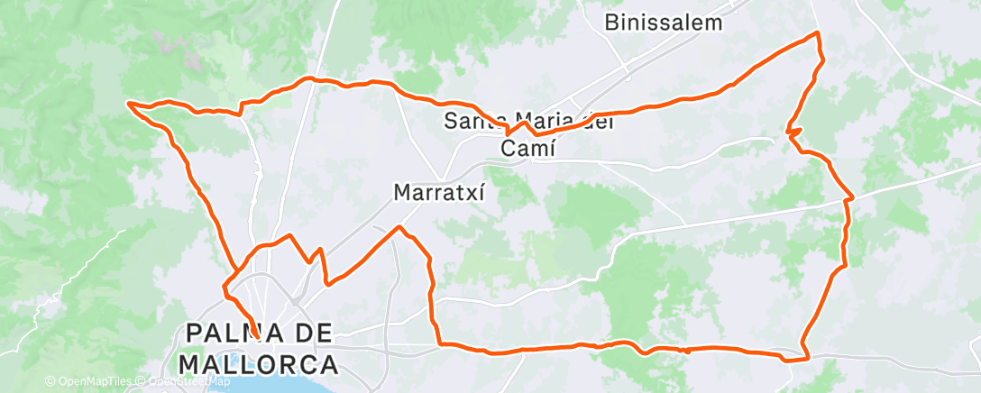 Mapa de la actividad (Lunch Ride)